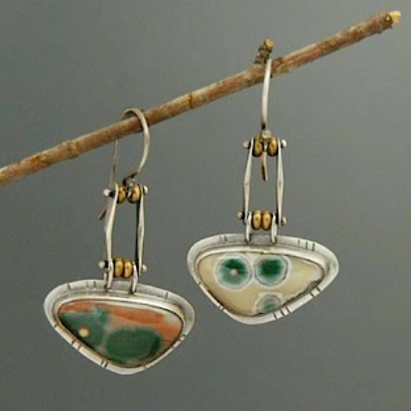 Vintage Silver Boho Dangle Earrings - Picture 2 of 4